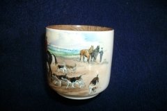 W.T. COPELAND LIONEL EDWARDS FOX HUNT- DEMI CUP & SAUCER #4  A CHECK CUP  & THE FIRST WHIP SAUCER ....    http://jaapiesfinechinastore.com