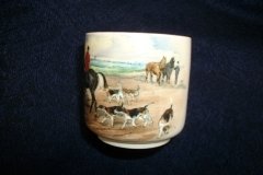 W.T. COPELAND LIONEL EDWARDS FOX HUNT- DEMI CUP & SAUCER #4  A CHECK CUP  & THE FIRST WHIP SAUCER ....    http://jaapiesfinechinastore.com