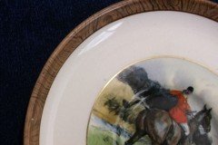 W.T. COPELAND LIONEL EDWARDS FOX HUNT- DEMI CUP & SAUCER #4  A CHECK CUP  & THE FIRST WHIP SAUCER ....    http://jaapiesfinechinastore.com