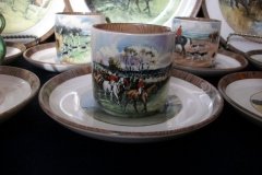 W.T. COPELAND LIONEL EDWARDS FOX HUNT- DEMI CUP & SAUCER #5  " OFF TO DRAW" CUP & "THE FIRST WHIP" SAUCER .... http://jaapiesfinechinastore.com