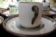 W.T. COPELAND LIONEL EDWARDS FOX HUNT- DEMI CUP & SAUCER #5  " OFF TO DRAW" CUP & "THE FIRST WHIP" SAUCER .... http://jaapiesfinechinastore.com