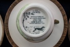 W.T. COPELAND LIONEL EDWARDS FOX HUNT- DEMI CUP & SAUCER #5  " OFF TO DRAW" CUP & "THE FIRST WHIP" SAUCER .... http://jaapiesfinechinastore.com