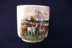 W.T. COPELAND LIONEL EDWARDS FOX HUNT- DEMI CUP & SAUCER #5  " OFF TO DRAW" CUP & "THE FIRST WHIP" SAUCER .... http://jaapiesfinechinastore.com