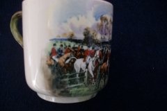 W.T. COPELAND LIONEL EDWARDS FOX HUNT- DEMI CUP & SAUCER #5  " OFF TO DRAW" CUP & "THE FIRST WHIP" SAUCER .... http://jaapiesfinechinastore.com