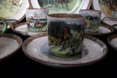 W.T. COPELAND LIONEL EDWARDS FOX HUNT- DEMI CUP & SAUCER #6  " THE FIND" CUP & "THE FIRST WHIP" SAUCER .... http://jaapiesfinechinastore.com