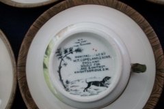 W.T. COPELAND LIONEL EDWARDS FOX HUNT- DEMI CUP & SAUCER #6  " THE FIND" CUP & "THE FIRST WHIP" SAUCER .... http://jaapiesfinechinastore.com