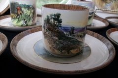 W.T. COPELAND LIONEL EDWARDS FOX HUNT- DEMI CUP & SAUCER #7   "HOMEWARD" CUP & "THE SECOND  WHIP" SAUCER .... http://jaapiesfinechinastore.com
