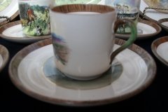 W.T. COPELAND LIONEL EDWARDS FOX HUNT- DEMI CUP & SAUCER #7   "HOMEWARD" CUP & "THE SECOND  WHIP" SAUCER .... http://jaapiesfinechinastore.com