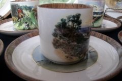 W.T. COPELAND LIONEL EDWARDS FOX HUNT- DEMI CUP & SAUCER #7   "HOMEWARD" CUP & "THE SECOND  WHIP" SAUCER .... http://jaapiesfinechinastore.com