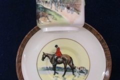 W.T. COPELAND LIONEL EDWARDS FOX HUNT- DEMI CUP & SAUCER #7   "HOMEWARD" CUP & "THE SECOND  WHIP" SAUCER .... http://jaapiesfinechinastore.com