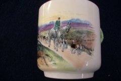 W.T. COPELAND LIONEL EDWARDS FOX HUNT- DEMI CUP & SAUCER #7   "HOMEWARD" CUP & "THE SECOND  WHIP" SAUCER .... http://jaapiesfinechinastore.com
