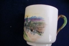 W.T. COPELAND LIONEL EDWARDS FOX HUNT- DEMI CUP & SAUCER #7   "HOMEWARD" CUP & "THE SECOND  WHIP" SAUCER .... http://jaapiesfinechinastore.com