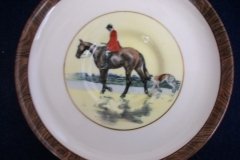 W.T. COPELAND LIONEL EDWARDS FOX HUNT- DEMI CUP & SAUCER #7   "HOMEWARD" CUP & "THE SECOND  WHIP" SAUCER .... http://jaapiesfinechinastore.com