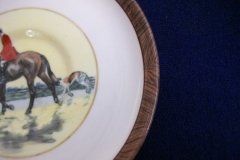W.T. COPELAND LIONEL EDWARDS FOX HUNT- DEMI CUP & SAUCER #7   "HOMEWARD" CUP & "THE SECOND  WHIP" SAUCER .... http://jaapiesfinechinastore.com