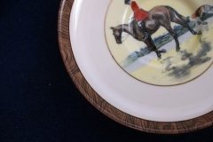 W.T. COPELAND LIONEL EDWARDS FOX HUNT- DEMI CUP & SAUCER #7   "HOMEWARD" CUP & "THE SECOND  WHIP" SAUCER .... http://jaapiesfinechinastore.com