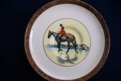W.T. COPELAND LIONEL EDWARDS FOX HUNT- DEMI CUP & SAUCER #7   "HOMEWARD" CUP & "THE SECOND  WHIP" SAUCER .... http://jaapiesfinechinastore.com