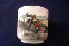 W.T. COPELAND LIONEL EDWARDS FOX HUNT- DEMI CUP & SAUCER #8   "GONE TO GROUND" CUP & "THE SECOND  WHIP" SAUCER .... http://jaapiesfinechinastore.com