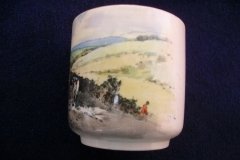 W.T. COPELAND LIONEL EDWARDS FOX HUNT- DEMI CUP & SAUCER #8   "GONE TO GROUND" CUP & "THE SECOND  WHIP" SAUCER .... http://jaapiesfinechinastore.com