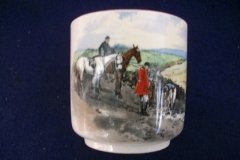 W.T. COPELAND LIONEL EDWARDS FOX HUNT- DEMI CUP & SAUCER #8   "GONE TO GROUND" CUP & "THE SECOND  WHIP" SAUCER .... http://jaapiesfinechinastore.com