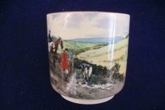 W.T. COPELAND LIONEL EDWARDS FOX HUNT- DEMI CUP & SAUCER #8   "GONE TO GROUND" CUP & "THE SECOND  WHIP" SAUCER .... http://jaapiesfinechinastore.com