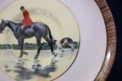 W.T. COPELAND LIONEL EDWARDS FOX HUNT- DEMI CUP & SAUCER #8   "GONE TO GROUND" CUP & "THE SECOND  WHIP" SAUCER .... http://jaapiesfinechinastore.com