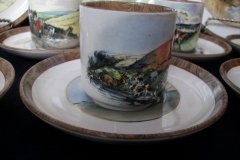 W.T. COPELAND LIONEL EDWARDS FOX HUNT- DEMI CUP & SAUCER #9   "STAG AT BAY"  CUP & "THE SECOND  WHIP" SAUCER .... http://jaapiesfinechinastore.com