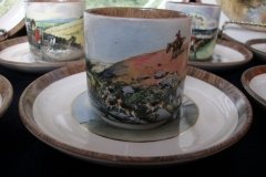 W.T. COPELAND LIONEL EDWARDS FOX HUNT- DEMI CUP & SAUCER #9   "STAG AT BAY"  CUP & "THE SECOND  WHIP" SAUCER .... http://jaapiesfinechinastore.com
