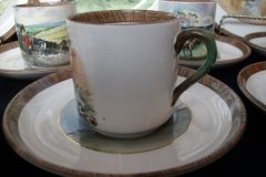 W.T. COPELAND LIONEL EDWARDS FOX HUNT- DEMI CUP & SAUCER #9   "STAG AT BAY"  CUP & "THE SECOND  WHIP" SAUCER .... http://jaapiesfinechinastore.com