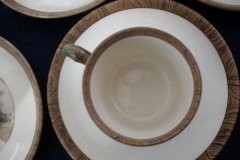 W.T. COPELAND LIONEL EDWARDS FOX HUNT- DEMI CUP & SAUCER #9   "STAG AT BAY"  CUP & "THE SECOND  WHIP" SAUCER .... http://jaapiesfinechinastore.com