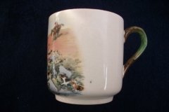 W.T. COPELAND LIONEL EDWARDS FOX HUNT- DEMI CUP & SAUCER #9   "STAG AT BAY"  CUP & "THE SECOND  WHIP" SAUCER .... http://jaapiesfinechinastore.com