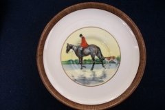 W.T. COPELAND LIONEL EDWARDS FOX HUNT- DEMI CUP & SAUCER #9   "STAG AT BAY"  CUP & "THE SECOND  WHIP" SAUCER .... http://jaapiesfinechinastore.com
