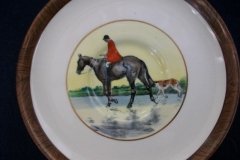 W.T. COPELAND LIONEL EDWARDS FOX HUNT- DEMI CUP & SAUCER #9   "STAG AT BAY"  CUP & "THE SECOND  WHIP" SAUCER .... http://jaapiesfinechinastore.com
