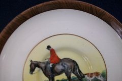 W.T. COPELAND LIONEL EDWARDS FOX HUNT- DEMI CUP & SAUCER #9   "STAG AT BAY"  CUP & "THE SECOND  WHIP" SAUCER .... http://jaapiesfinechinastore.com