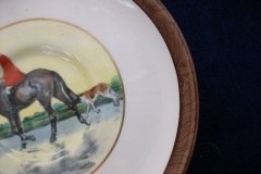 W.T. COPELAND LIONEL EDWARDS FOX HUNT- DEMI CUP & SAUCER #9   "STAG AT BAY"  CUP & "THE SECOND  WHIP" SAUCER .... http://jaapiesfinechinastore.com