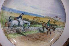 W.T. COPELAND LIONEL EDWARDS FOX HUNT- #1  "FULL CRY"  7 1/2" DISPLAY PLATE .... http://jaapiesfinechinastore.com