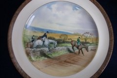 W.T. COPELAND LIONEL EDWARDS FOX HUNT- #1  "FULL CRY"  7 1/2" DISPLAY PLATE .... http://jaapiesfinechinastore.com