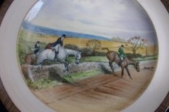W.T. COPELAND LIONEL EDWARDS FOX HUNT- #1  "FULL CRY"  7 1/2" DISPLAY PLATE .... http://jaapiesfinechinastore.com
