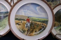 W.T. COPELAND LIONEL EDWARDS FOX HUNT- #10  "DRAWING THE DINGLE"   7 1/2"  DISPLAY PLATE .... http://jaapiesfinechinastore.com