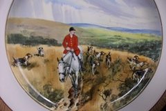 W.T. COPELAND LIONEL EDWARDS FOX HUNT- #10  "DRAWING THE DINGLE"   7 1/2"  DISPLAY PLATE .... http://jaapiesfinechinastore.com
