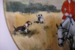 W.T. COPELAND LIONEL EDWARDS FOX HUNT- #10  "DRAWING THE DINGLE"   7 1/2"  DISPLAY PLATE .... http://jaapiesfinechinastore.com