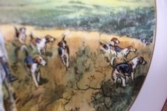 W.T. COPELAND LIONEL EDWARDS FOX HUNT- #10  "DRAWING THE DINGLE"   7 1/2"  DISPLAY PLATE .... http://jaapiesfinechinastore.com