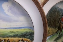 W.T. COPELAND LIONEL EDWARDS FOX HUNT- #10  "DRAWING THE DINGLE"   7 1/2"  DISPLAY PLATE .... http://jaapiesfinechinastore.com