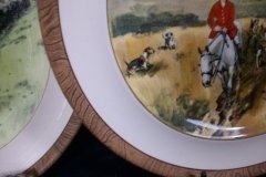 W.T. COPELAND LIONEL EDWARDS FOX HUNT- #10  "DRAWING THE DINGLE"   7 1/2"  DISPLAY PLATE .... http://jaapiesfinechinastore.com