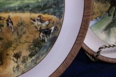 W.T. COPELAND LIONEL EDWARDS FOX HUNT- #10  "DRAWING THE DINGLE"   7 1/2"  DISPLAY PLATE .... http://jaapiesfinechinastore.com