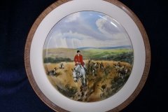 W.T. COPELAND LIONEL EDWARDS FOX HUNT- #10  "DRAWING THE DINGLE"   7 1/2"  DISPLAY PLATE .... http://jaapiesfinechinastore.com