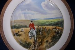 W.T. COPELAND LIONEL EDWARDS FOX HUNT- #10  "DRAWING THE DINGLE"   7 1/2"  DISPLAY PLATE .... http://jaapiesfinechinastore.com