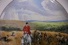 W.T. COPELAND LIONEL EDWARDS FOX HUNT- #10  "DRAWING THE DINGLE"   7 1/2"  DISPLAY PLATE .... http://jaapiesfinechinastore.com