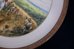 W.T. COPELAND LIONEL EDWARDS FOX HUNT- #10  "DRAWING THE DINGLE"   7 1/2"  DISPLAY PLATE .... http://jaapiesfinechinastore.com