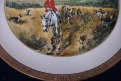 W.T. COPELAND LIONEL EDWARDS FOX HUNT- #10  "DRAWING THE DINGLE"   7 1/2"  DISPLAY PLATE .... http://jaapiesfinechinastore.com