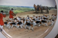 W.T. COPELAND LIONEL EDWARDS FOX HUNT- #11  "THE KILL"   7 1/2"  DISPLAY PLATE .... http://jaapiesfinechinastore.com